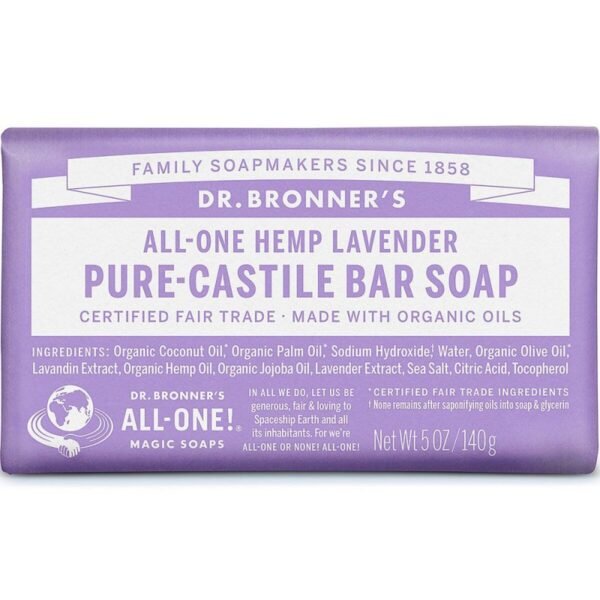 Bilde av Såpe Kake Dr Bronner's 140 g Lavendel - Kjøp Dr Bronner's produkter online.