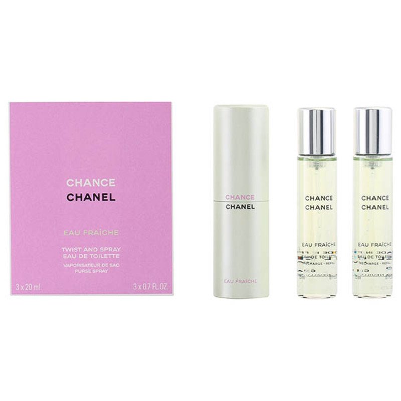 Sett dame parfyme Chance Eau Fraiche Chanel Chance Eau Fraiche (3 pcs) av Chanel - Beste tilbud på Parfymer Kosmetikk Bilde av Sett dame parfyme Chance Eau Fraiche Chanel Chance Eau Fraiche (3 pcs) - Kjøp Chanel produkter online.