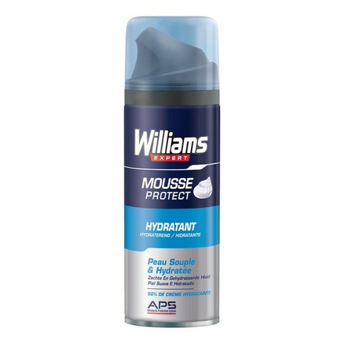 Bilde av Barberskum Mousse Protect Hydratant Williams (200 ml) - Kjøp Williams produkter online.