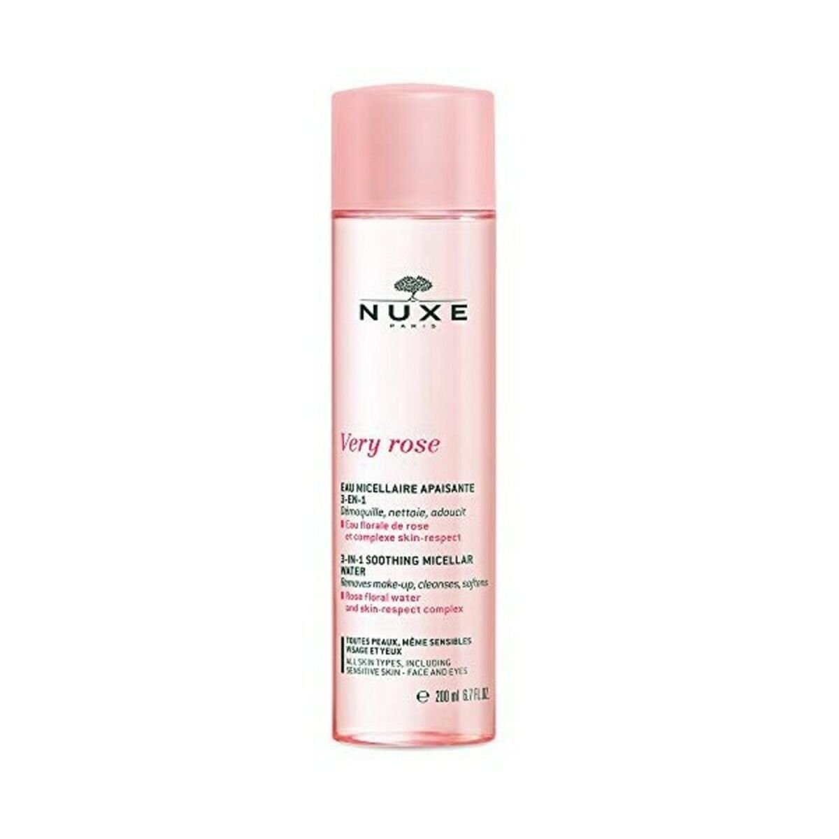 Bilde av Ansikts sminkefjerner Nuxe Very Rose 3-i-1 Micellar water 200 ml - Kjøp Nuxe produkter online.