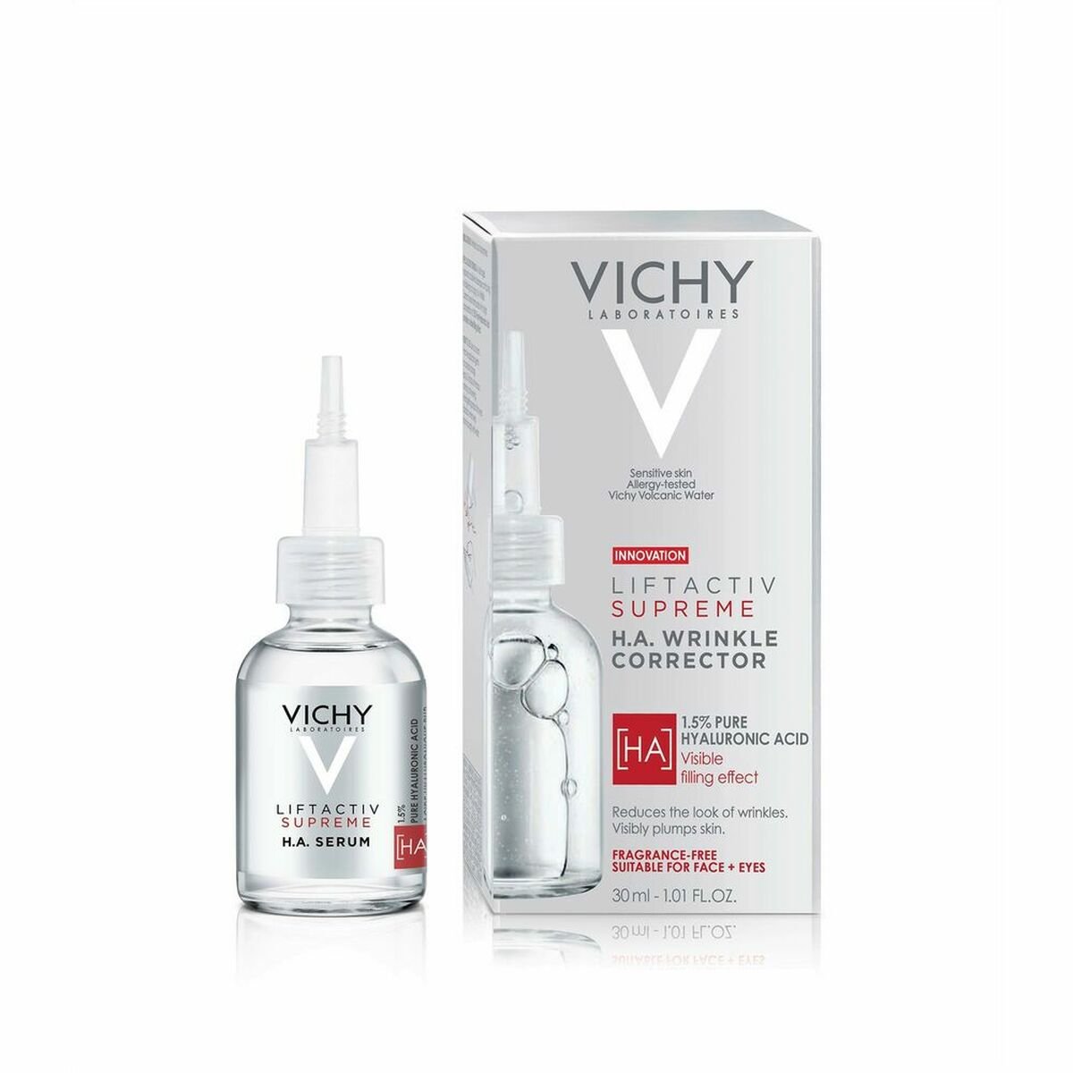 Oppstrammende Serum Vichy Liftactive Supreme Hyaluronsyre Anti-aldring (30 ml) av Vichy - Beste tilbud på Parfymer Kosmetikk Bilde av Oppstrammende Serum Vichy Liftactive Supreme Hyaluronsyre Anti-aldring (30 ml) - Kjøp Vichy produkter online.
