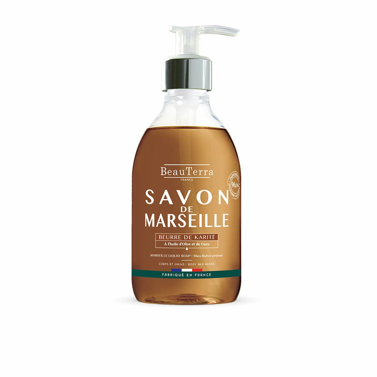 Bilde av Flytende såpe Beauterra Savon de Marseille Sheasmør 300 ml - Kjøp Beauterra produkter online.