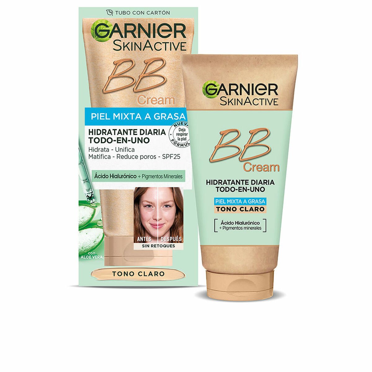 Bilde av Hydrerende krem med farge Garnier Skinactive Bb Cream Light 50 ml Spf 25 - Kjøp Garnier produkter online.