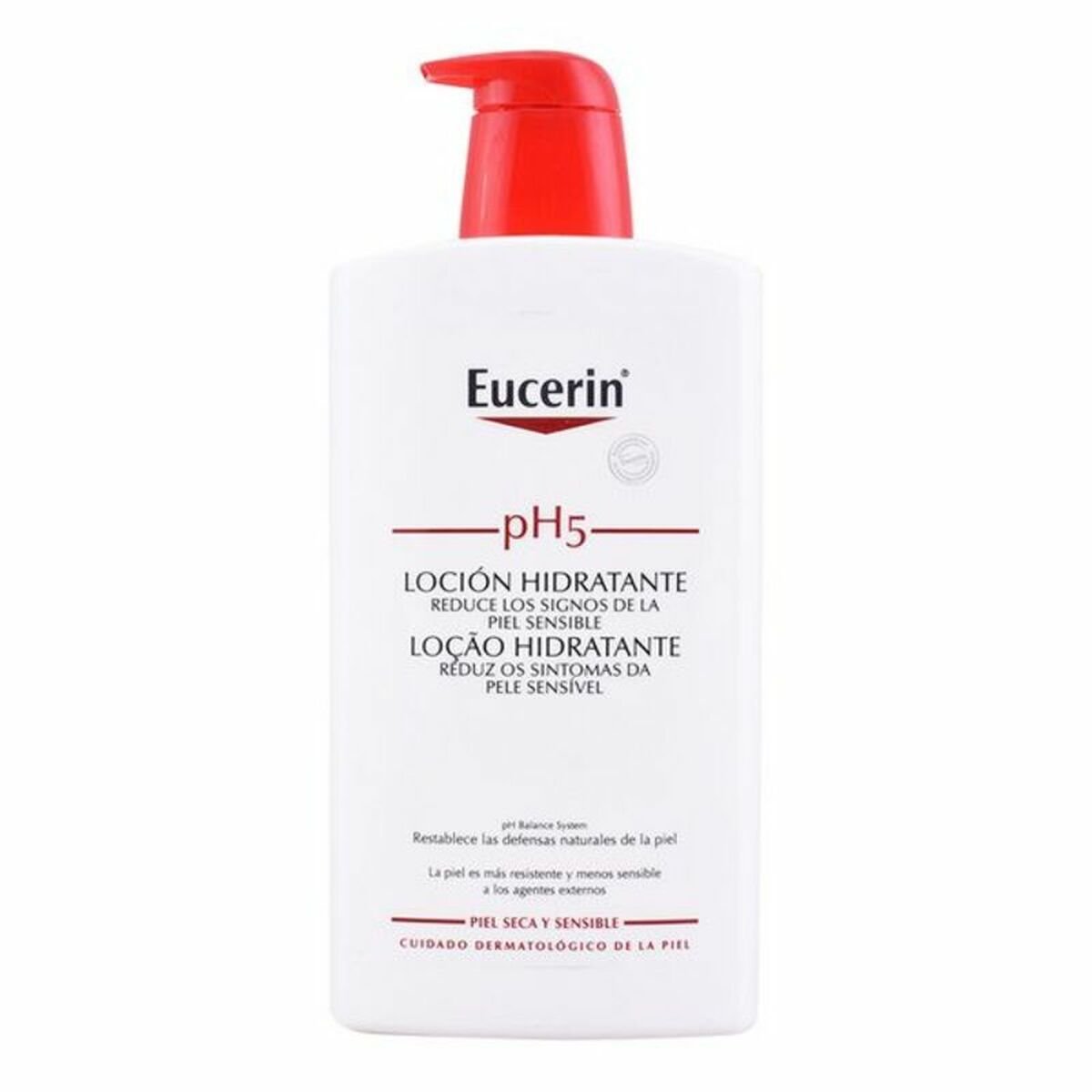 Fuktighetsgivende lotion pH5 Eucerin (1000 ml) 1 L av Eucerin - Beste tilbud på Parfymer Kosmetikk Bilde av Fuktighetsgivende lotion pH5 Eucerin (1000 ml) 1 L - Kjøp Eucerin produkter online.