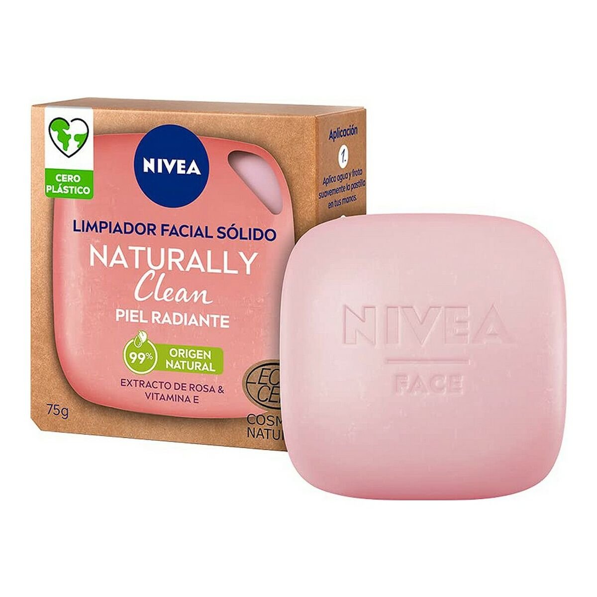 Bilde av Ansiktsrensende gel Naturally Clean Nivea 94434 Solid 75 g - Kjøp Nivea produkter online.