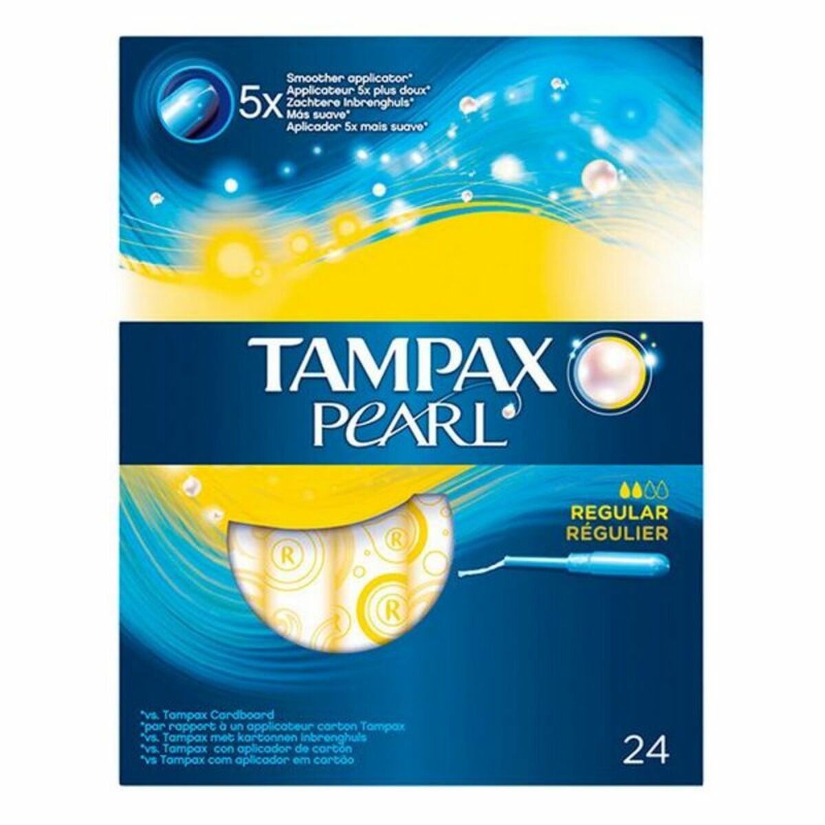 Bilde av Pakke med Tamponger Pearl Regular Tampax Tampax Pearl (24 uds) 24 uds - Kjøp Tampax produkter online.