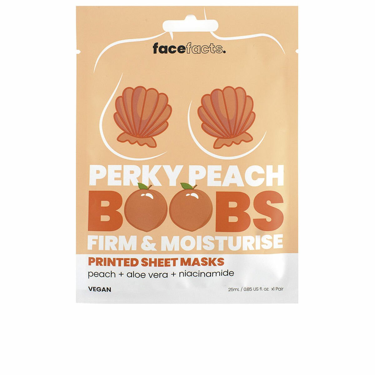 Bilde av Fuktighetsgivende maske Face Facts Perky Peach Boobs Bust 25 ml - Kjøp Face Facts produkter online.