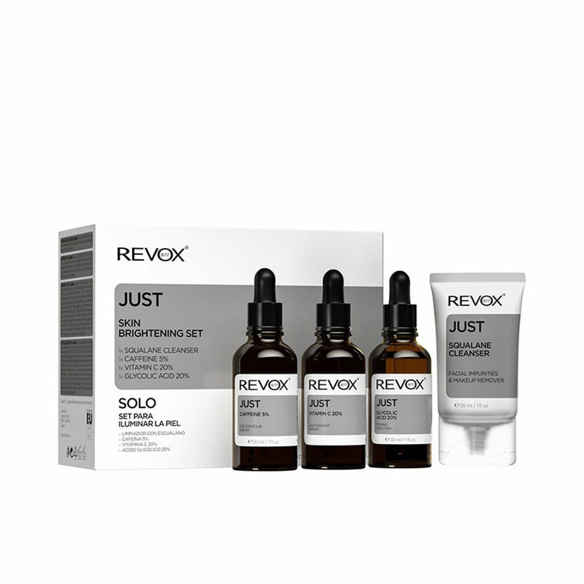 Bilde av Unisex Kosmetisk Sett Revox B77 Just Skin Brightening 4 Deler - Kjøp Revox B77 produkter online.