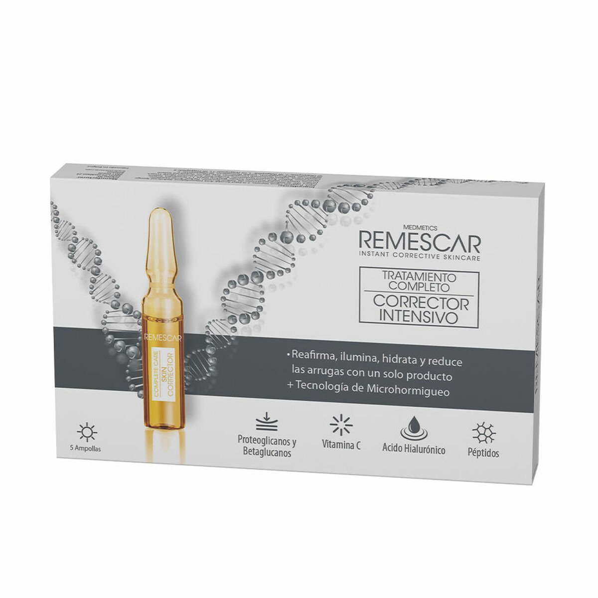 Bilde av Ampuller Remescar Intensive Reparation Anti-aldring 5 ml (5 x 2 ml) - Kjøp Remescar produkter online.