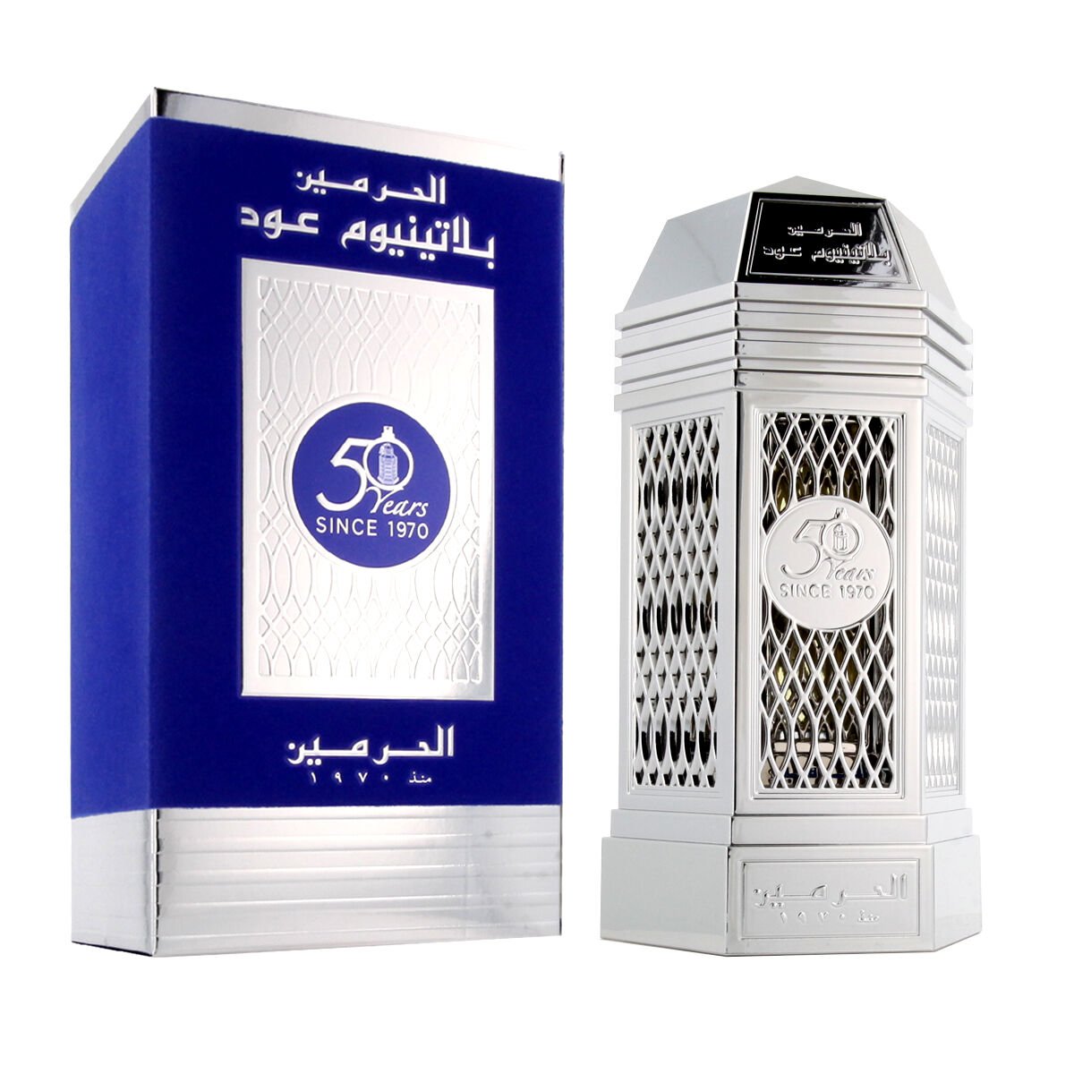 Unisex parfyme Al Haramain 50 Years Platinum Oud 100 ml av Al Haramain - Beste tilbud på Parfymer Kosmetikk Bilde av Unisex parfyme Al Haramain 50 Years Platinum Oud 100 ml - Kjøp Al Haramain produkter online.