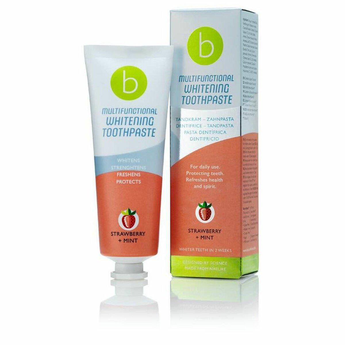 Bilde av Blekningstannkrem Multifunctional Strawberry Mint Beconfident (75 ml) - Kjøp Beconfident produkter online.