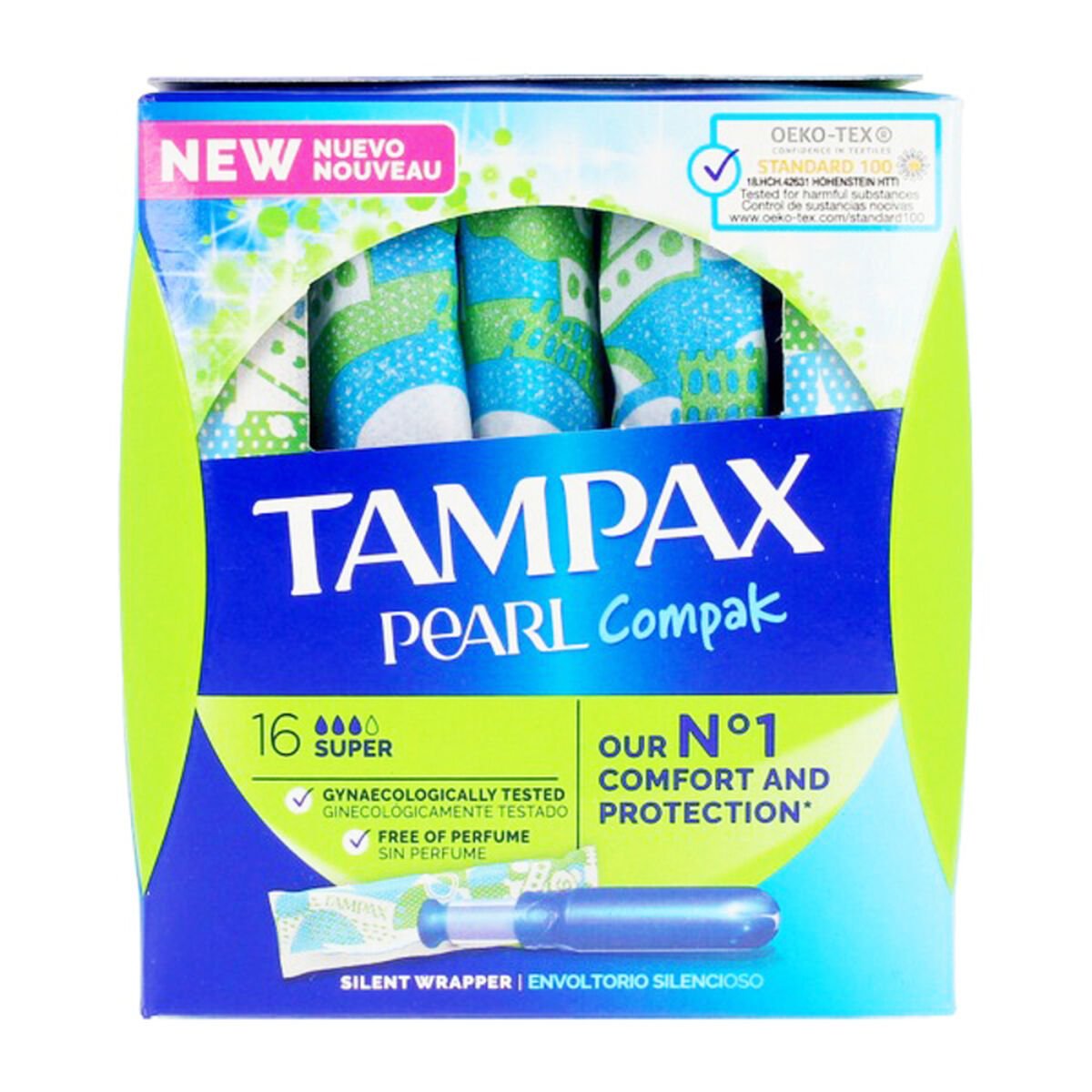 Bilde av Super Tamponger PEARL Tampax Tampax Pearl Compak (18 uds) 18 uds - Kjøp Tampax produkter online.