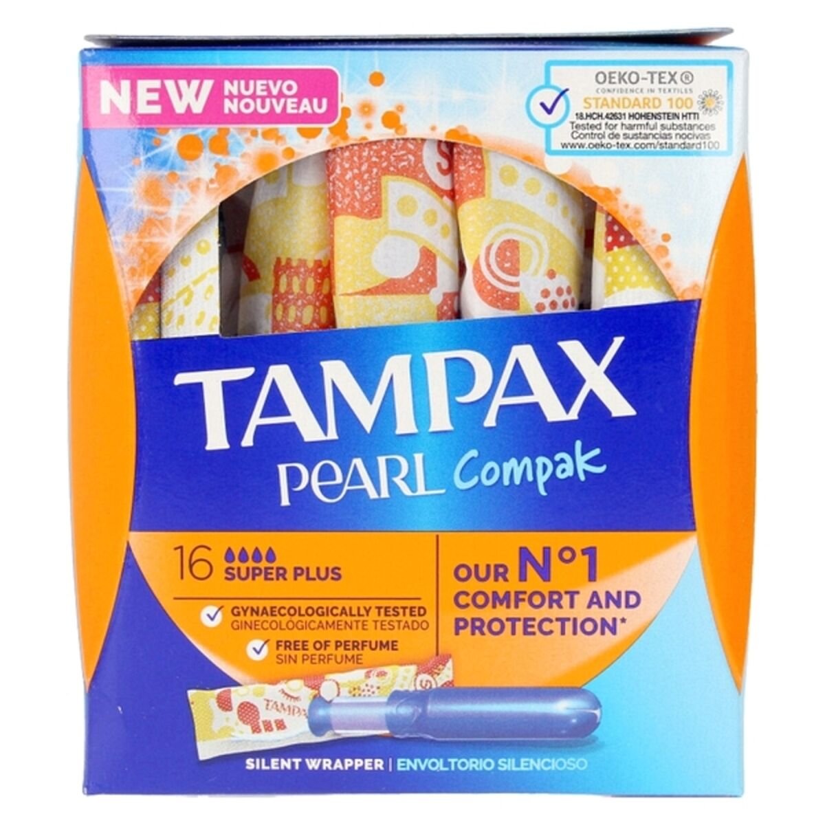 Bilde av Super Plus Tampong Pearl Compak Tampax Tampax Pearl Compak 16 enheter - Kjøp Tampax produkter online.