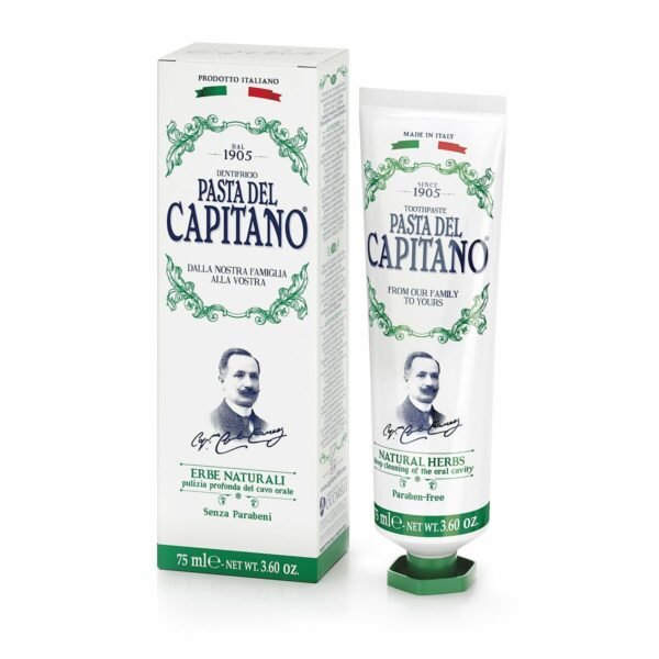 Bilde av Tannkrem Pasta Del Capitano Natural Herbs 75 ml - Kjøp Pasta Del Capitano produkter online.