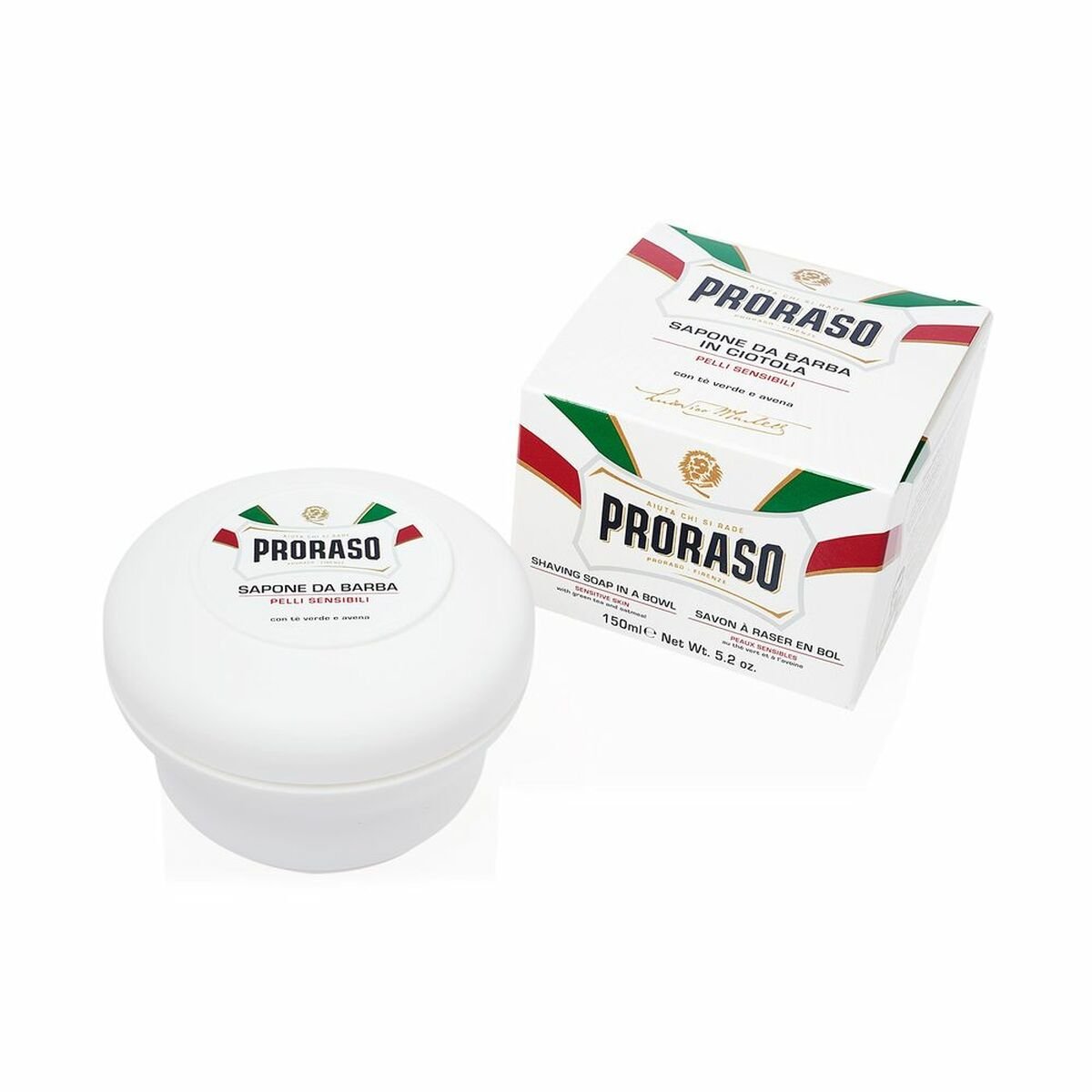 Bilde av Barbersåpe White Proraso Pelli Sensibli 150 ml - Kjøp Proraso produkter online.