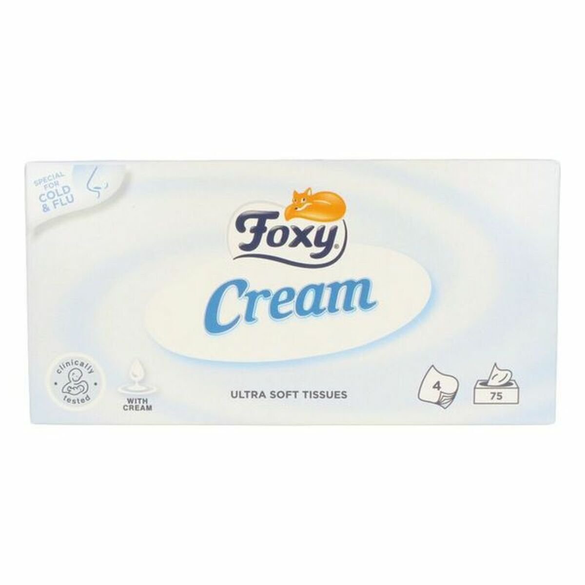 Bilde av Lommetørklær Facial Cream Foxy Sensitiv hud (75 uds) - Kjøp Foxy produkter online.