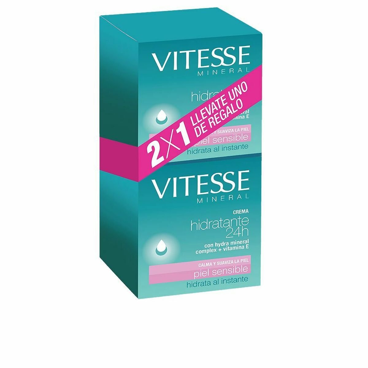 Bilde av Fuktighetsgivende ansiktskrem Vitesse Mineral 24 timer (2 x 50 ml) - Kjøp Vitesse produkter online.