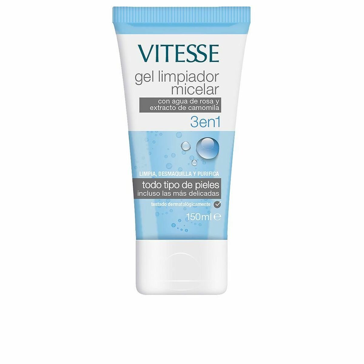 Bilde av Ansiktsrensende gel Vitesse 3-i-1 Kamomille Rosevann (150 ml) - Kjøp Vitesse produkter online.