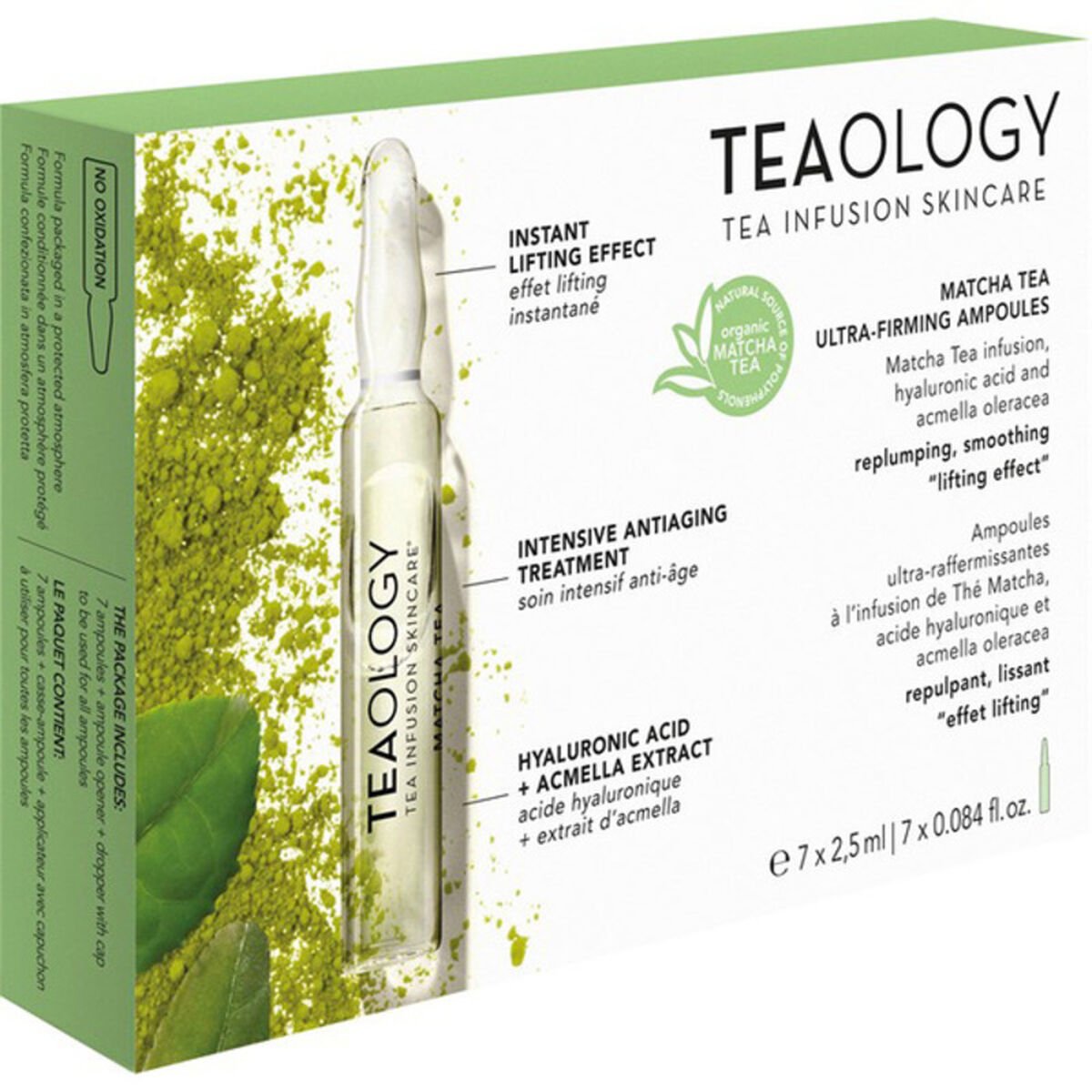 Bilde av Ampuller med Oppløftende effekt Teaology Matcha Tea Matcha te 7 ml (7 x 2