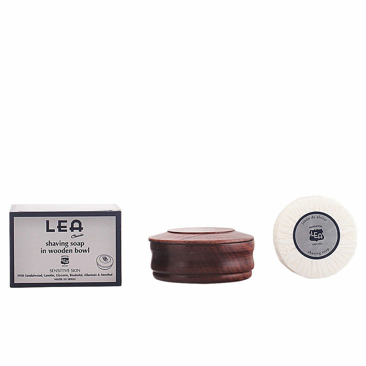 Bilde av Barbersåpe i treskål Lea Classic Sensitive Skin (100 ml) - Kjøp Lea produkter online.