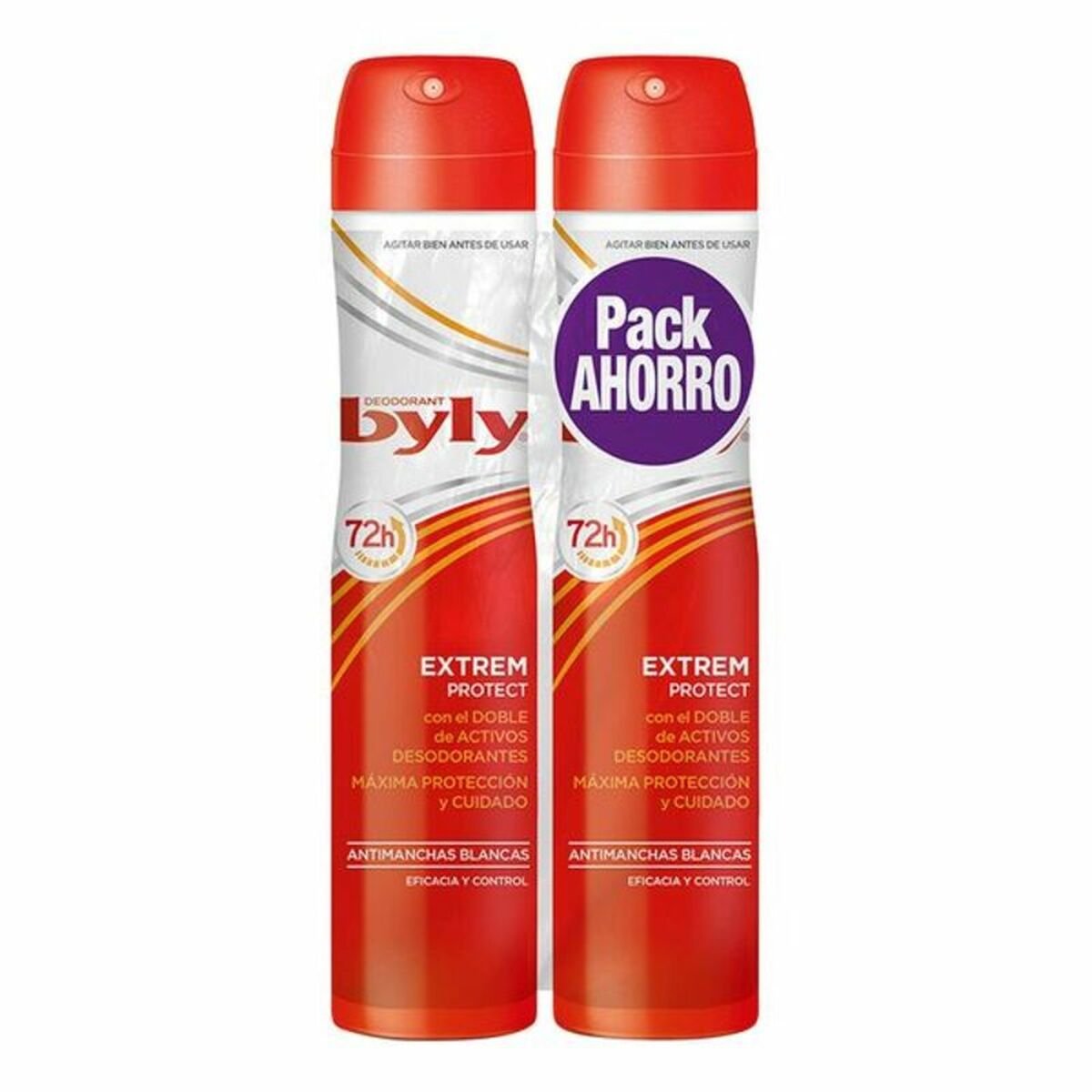 Spray Deodorant Extrem Protect Byly 8411104041158 (2 uds) 200 ml av Byly - Beste tilbud på Parfymer Kosmetikk Bilde av Spray Deodorant Extrem Protect Byly 8411104041158 (2 uds) 200 ml - Kjøp Byly produkter online.