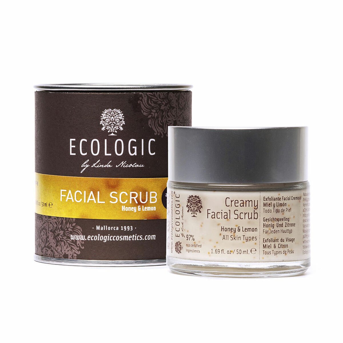 Bilde av Ansikts eksfoliator Ecologic Cosmetics Honey & Lemon 50 ml - Kjøp Ecologic Cosmetics produkter online.