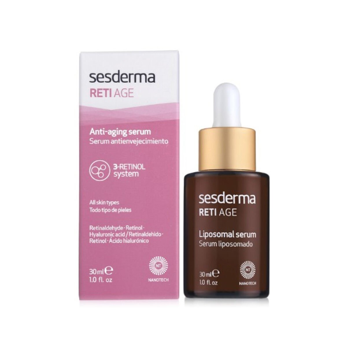 Anti-aldrende Serum Reti-Age Sesderma Age (30 ml) 30 ml av Sesderma - Beste tilbud på Parfymer Kosmetikk Bilde av Anti-aldrende Serum Reti-Age Sesderma Age (30 ml) 30 ml - Kjøp Sesderma produkter online.
