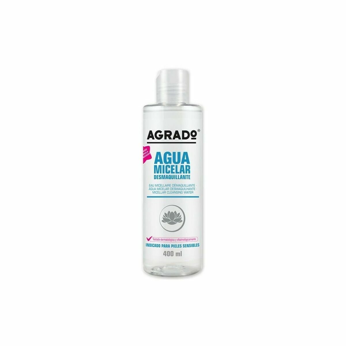 Bilde av Sminkefjerner micellar water Agrado 400 ml - Kjøp Agrado produkter online.