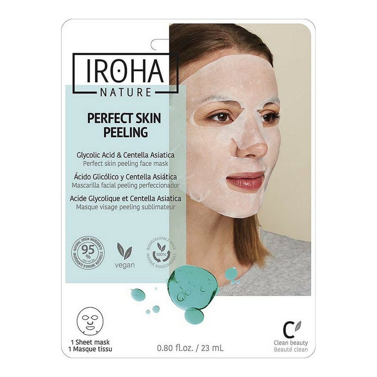 Bilde av Peelingsmaske med Glykolsyre Iroha Perfect Skin Peeling 23 ml - Kjøp Iroha produkter online.