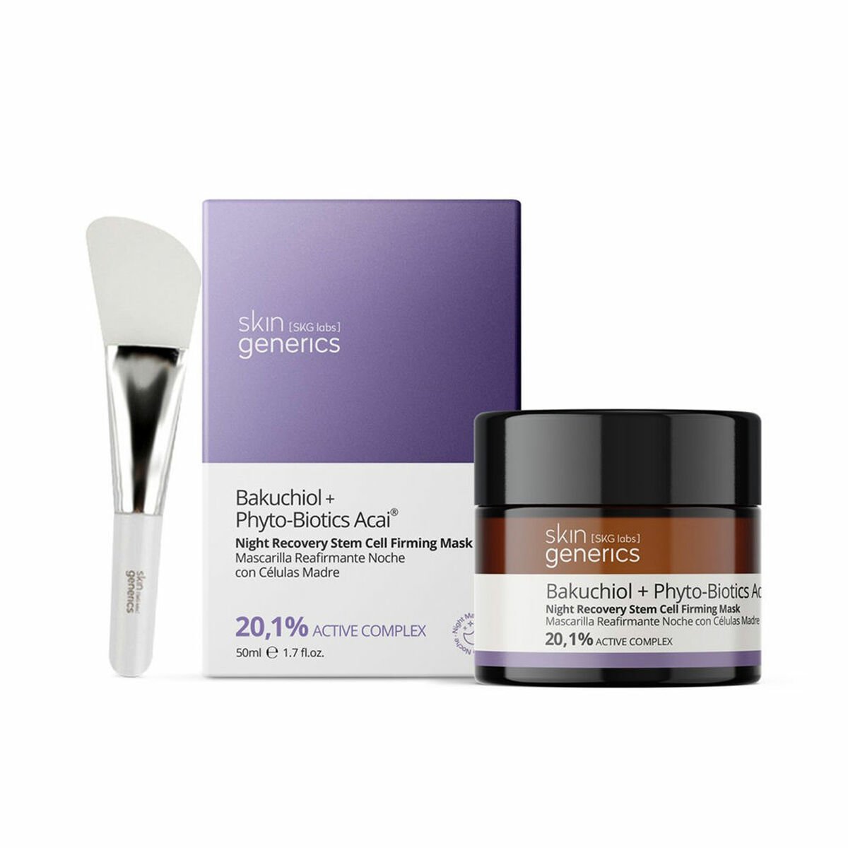 Bilde av Fuktighetsgivende Over Natten Maske Skin Generics Bakuchiol+ Phyto-Biotics Acai 50 ml - Kjøp Skin Generics produkter online.