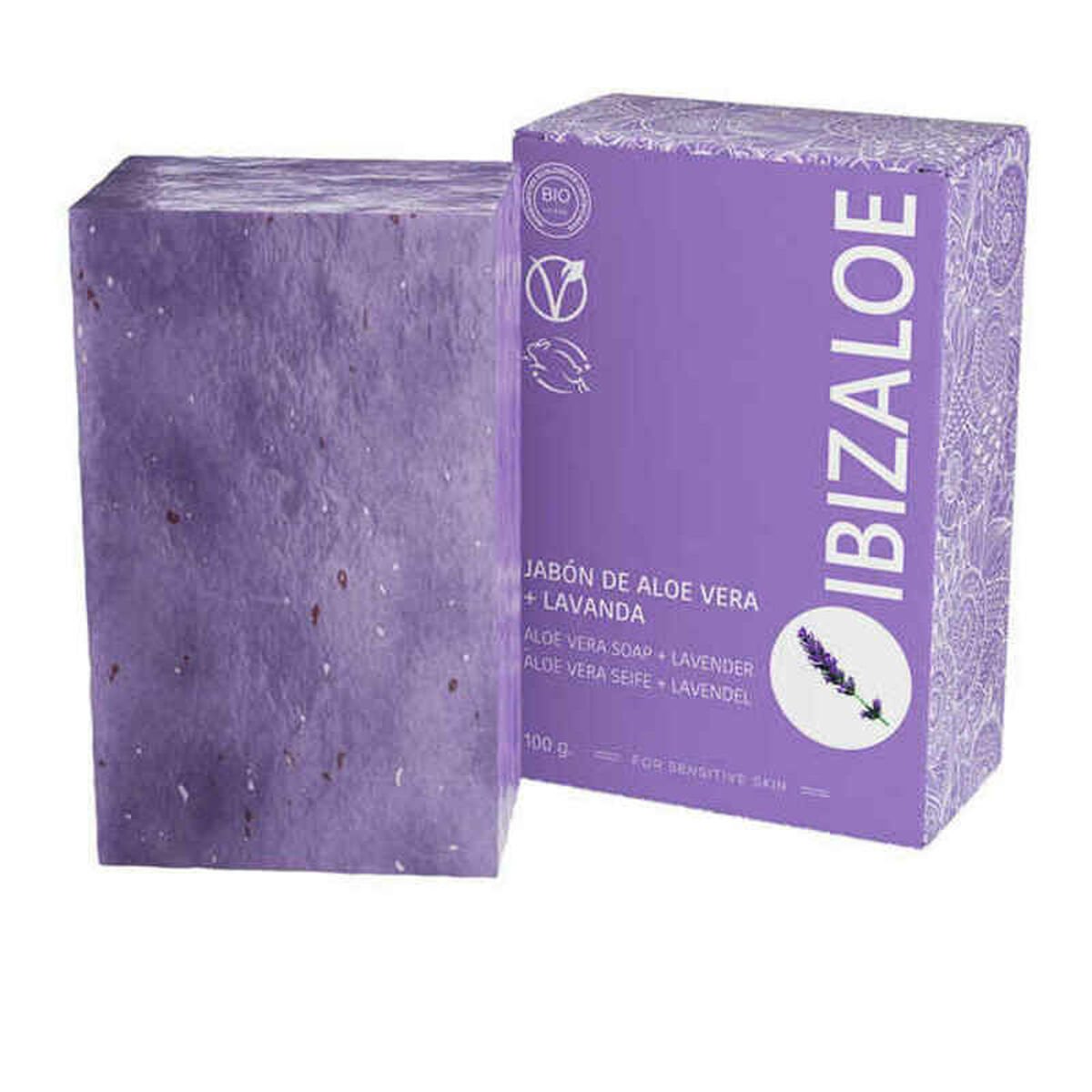 Bilde av Såpe Kake Ibizaloe Lavender 100 g - Kjøp Ibizaloe produkter online.