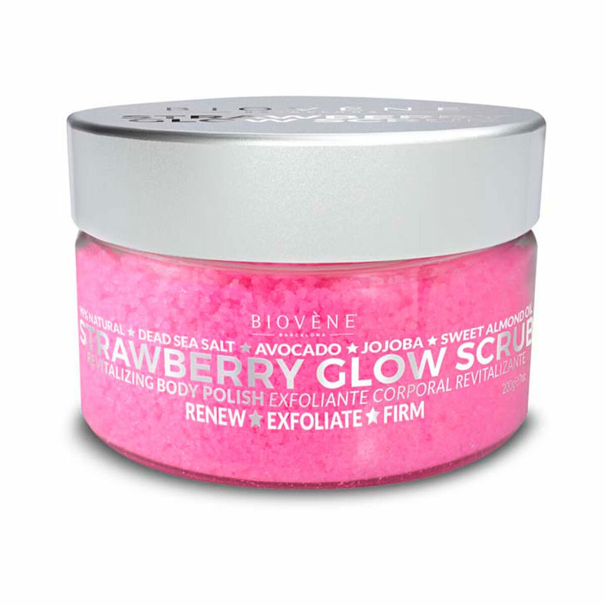 Kroppskrem Biovène Strawberry Glow Scrub 200 g av Biovène - Beste tilbud på Parfymer Kosmetikk Bilde av Kroppskrem Biovène Strawberry Glow Scrub 200 g - Kjøp Biovène produkter online.