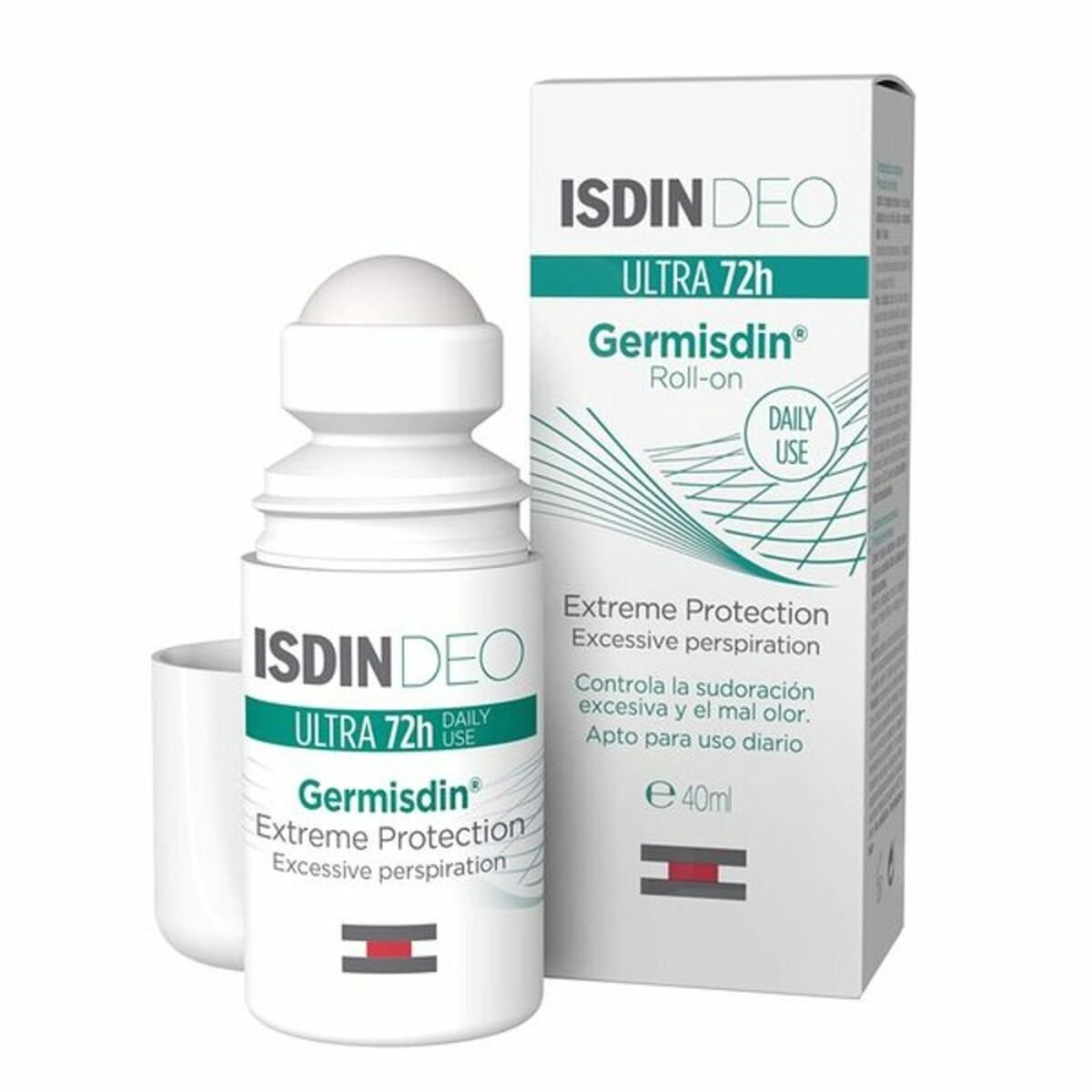 Roll-on deodorant Isdin Germisdin Rx 72 timer Antiperspirant 40 ml av Isdin - Beste tilbud på Parfymer Kosmetikk Bilde av Roll-on deodorant Isdin Germisdin Rx 72 timer Antiperspirant 40 ml - Kjøp Isdin produkter online.