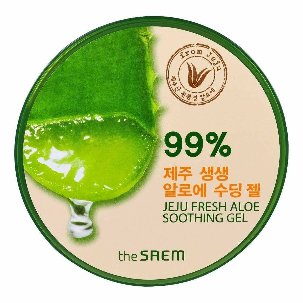 Bilde av Gel The Saem Jeju Fresh Aloe 99% Lindrende (300 ml) - Kjøp The Saem produkter online.