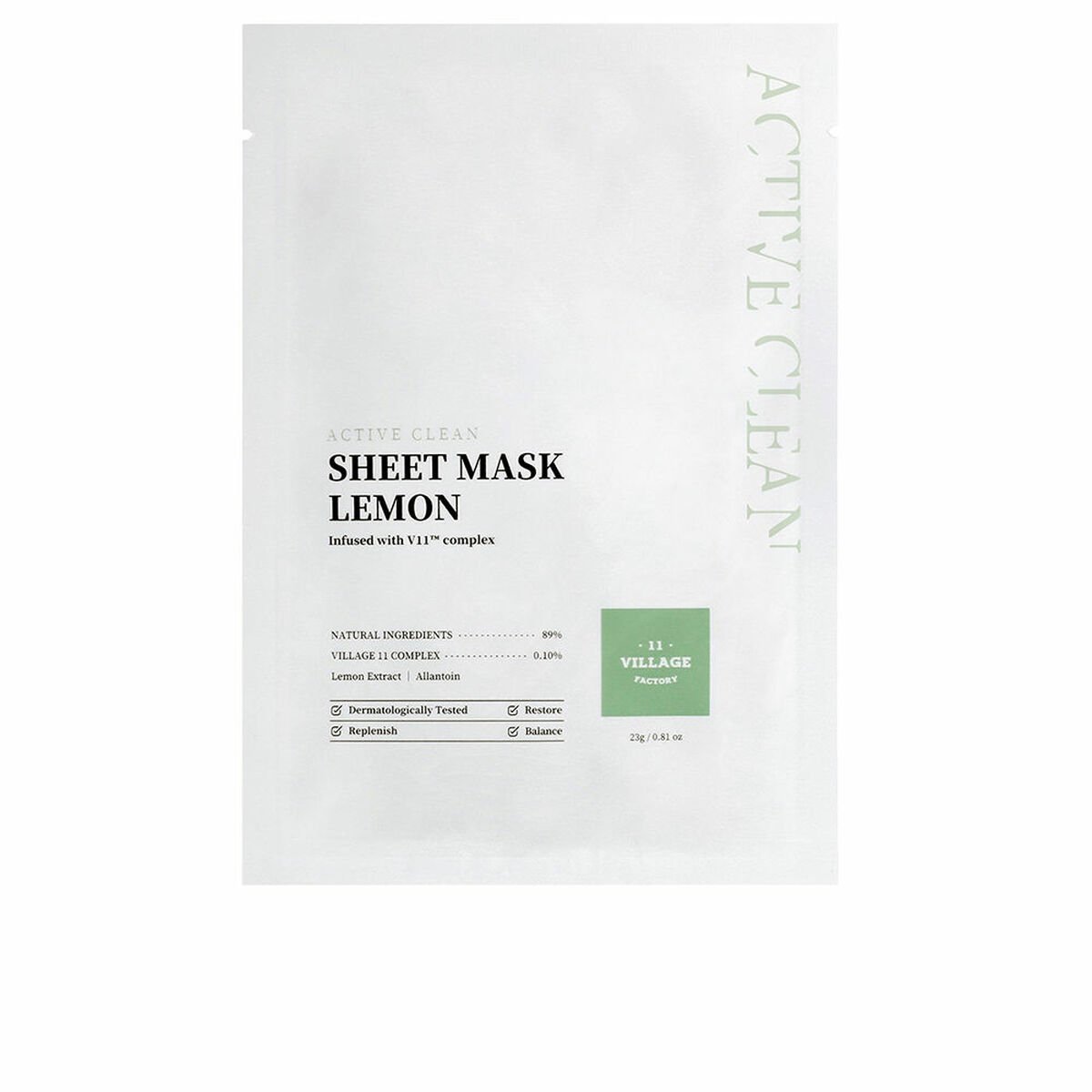 Bilde av Ansiktsmaske Village 11 Factory Active Clean Lemon 23 g - Kjøp Village 11 Factory produkter online.