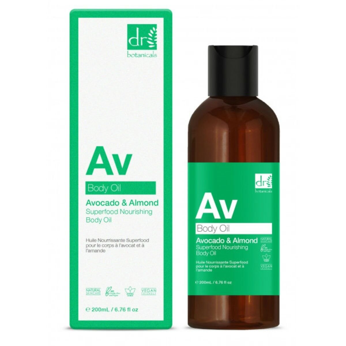 Bilde av Kroppsolje Botanicals AV Superfood Avokado Mandler (200 ml) - Kjøp Botanicals produkter online.