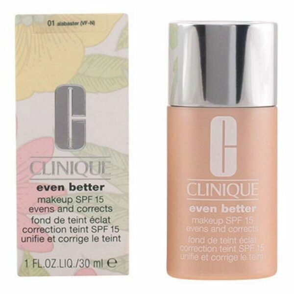 Sminke mot Brune flekker Even Better Clinique 01-Alabaster Spf 15 (30 ml)