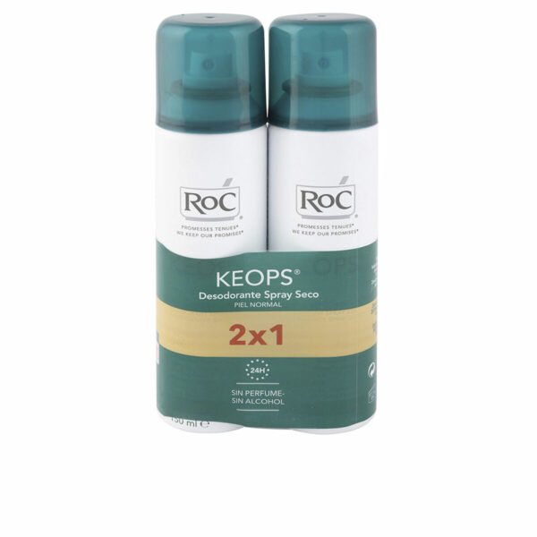 Spray Deodorant Roc Keops Spray Seco Tørr Spray 2 Deler (2 x 150 ml)