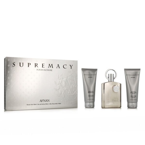 Sett herre parfyme Afnan Supremacy Silver EDP 3 Deler