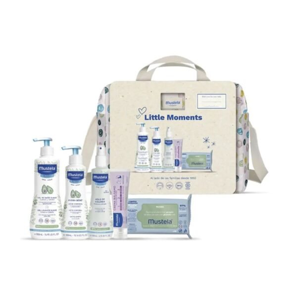 Hygienesett Mustela Bolsa Paseo Little Moments Lunares Lote 6 Deler