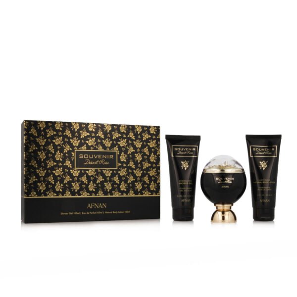 Sett dame parfyme Afnan Souvenir Desert Rose EDP 3 Deler